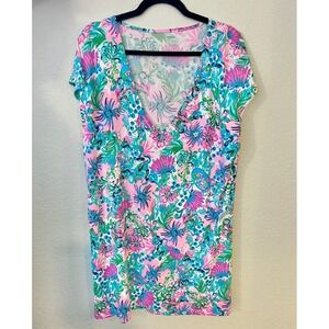 Lilly Pulitzer Swim Cover Up Mandevilla Baby Paradise Petals Size XL